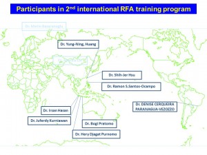 世界地図 Participants in 2nd international RFA training program