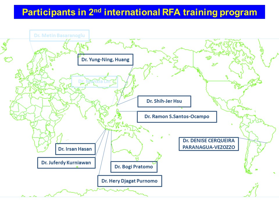 世界地図 Participants in 2nd international RFA training program