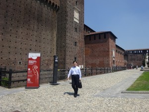 スフォルツェスコ城の回廊